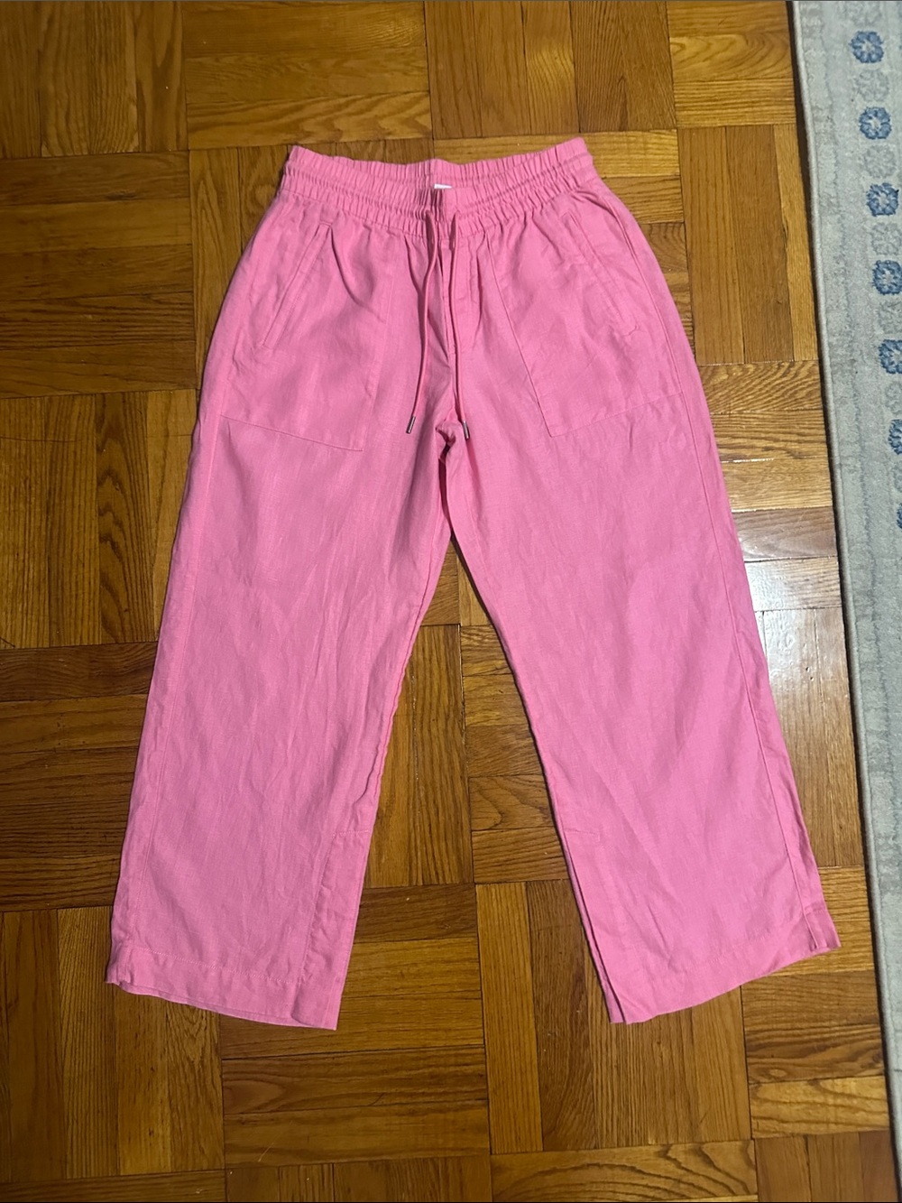 Athleta Retreat Linen High Rise Wide Leg Pant